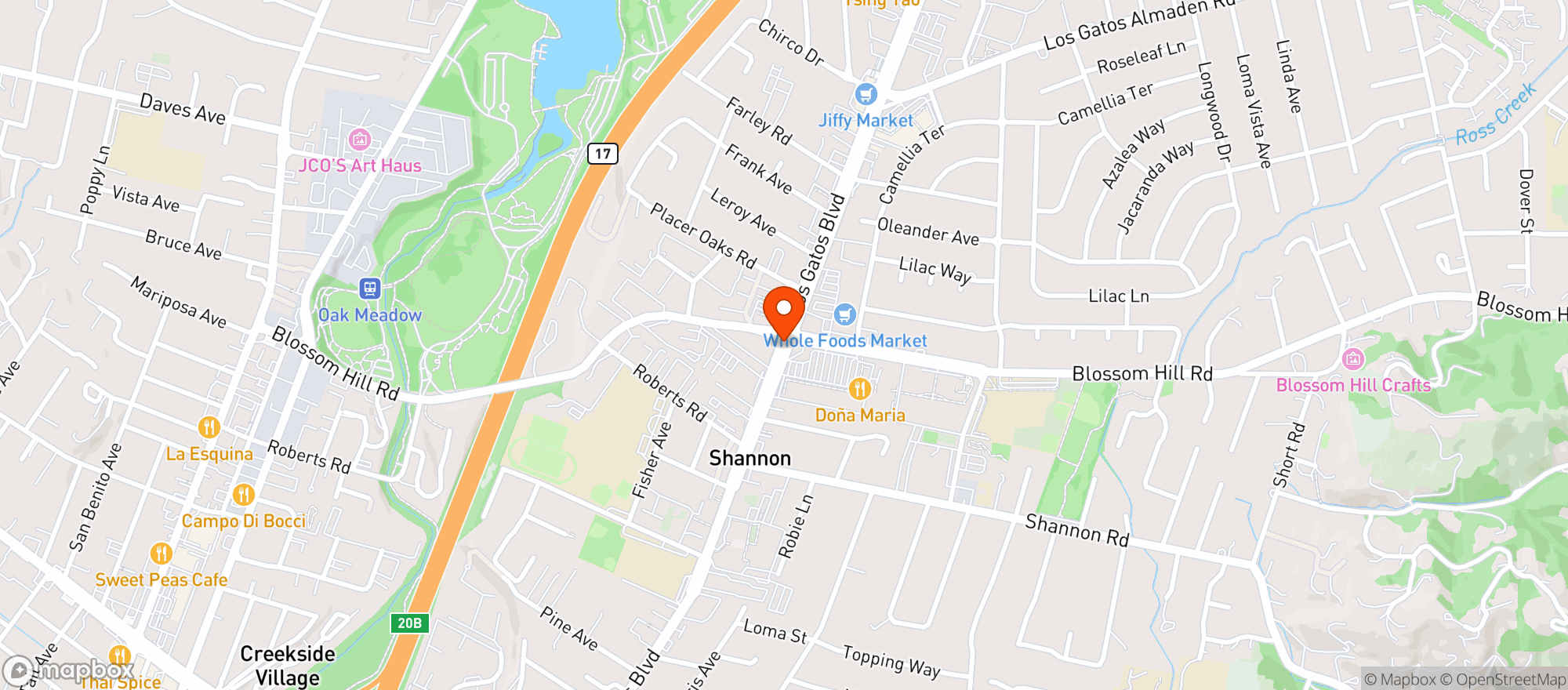 Map showing BevMo
