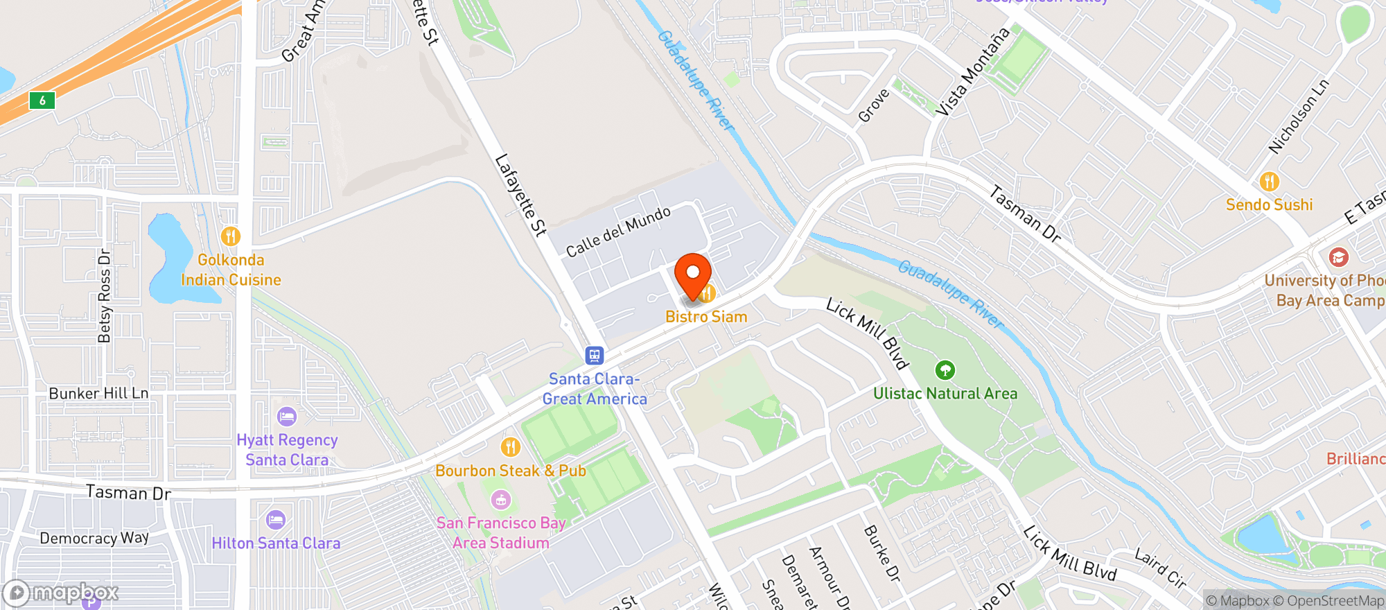 Map showing Claras Junction
