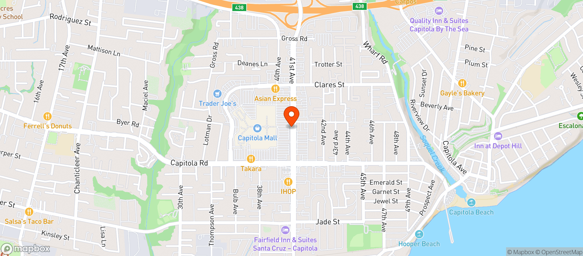 Map showing Target - Capitola