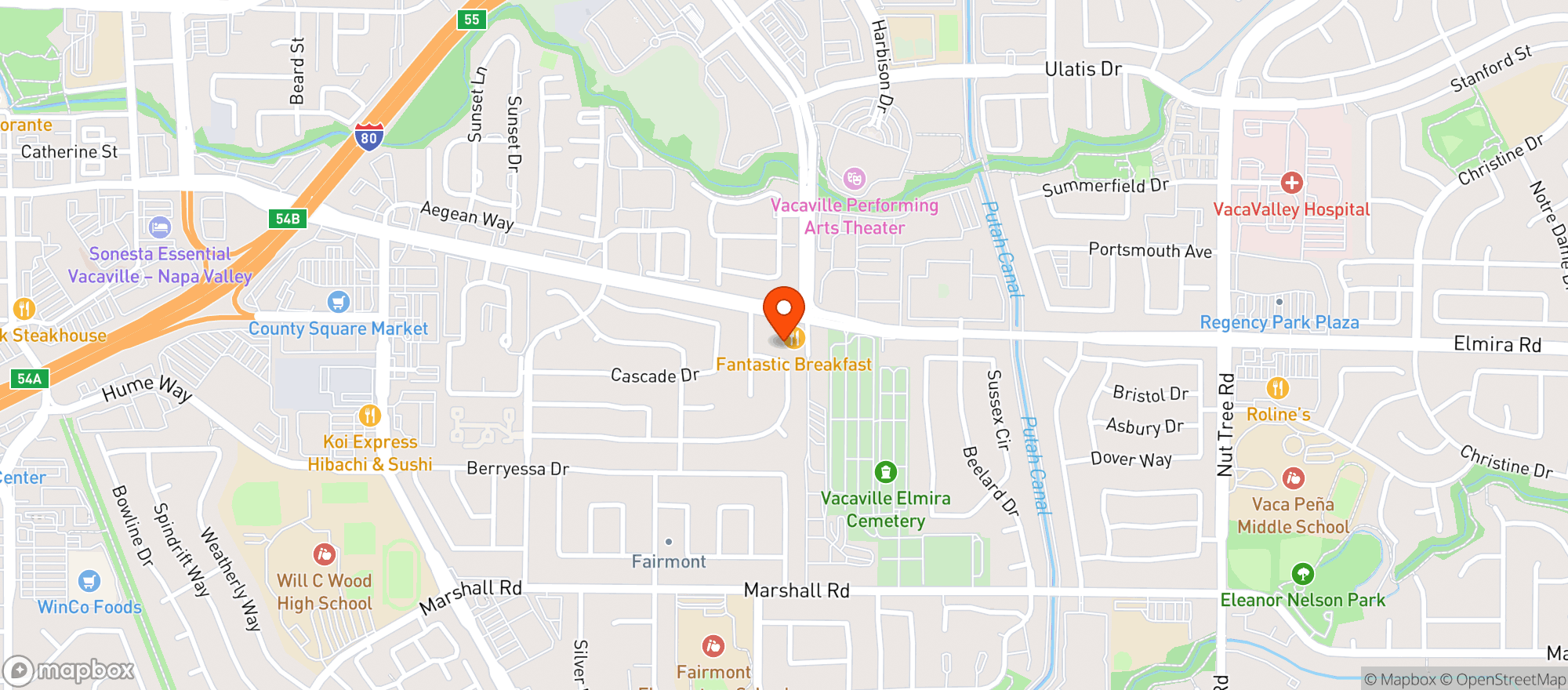Map showing Elmira Liquors - Vacaville_2