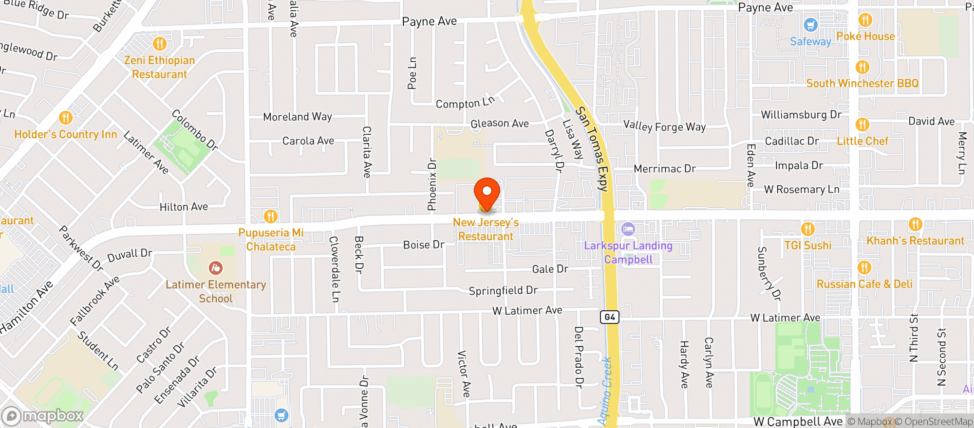 Map showing Dimar Cheesesteaks