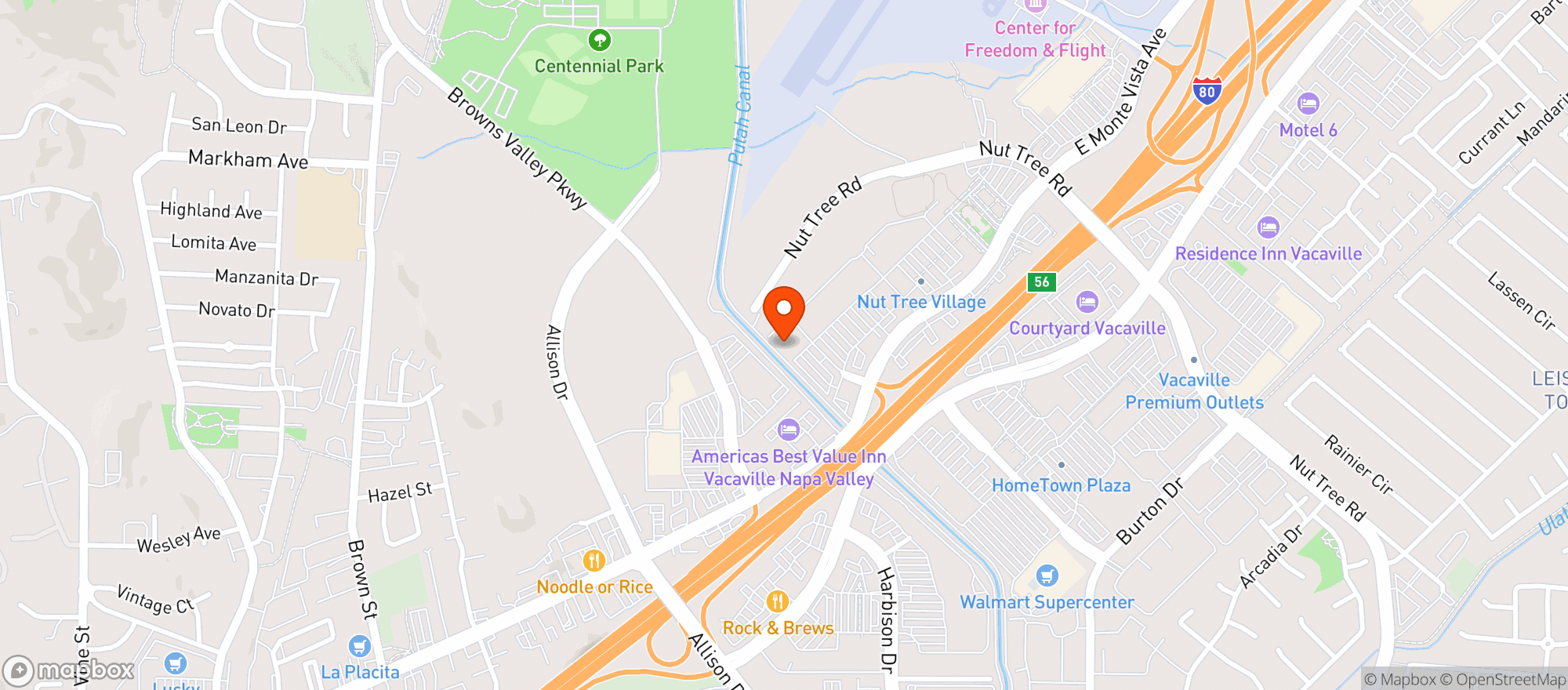 Map showing World Market Vacaville