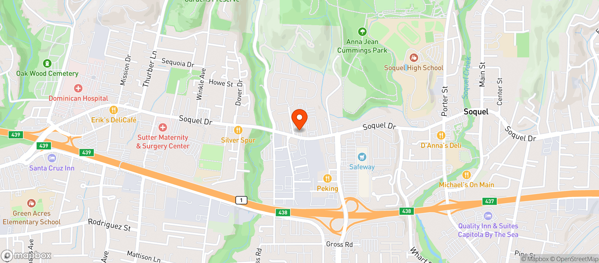 Map showing TreeHouse
