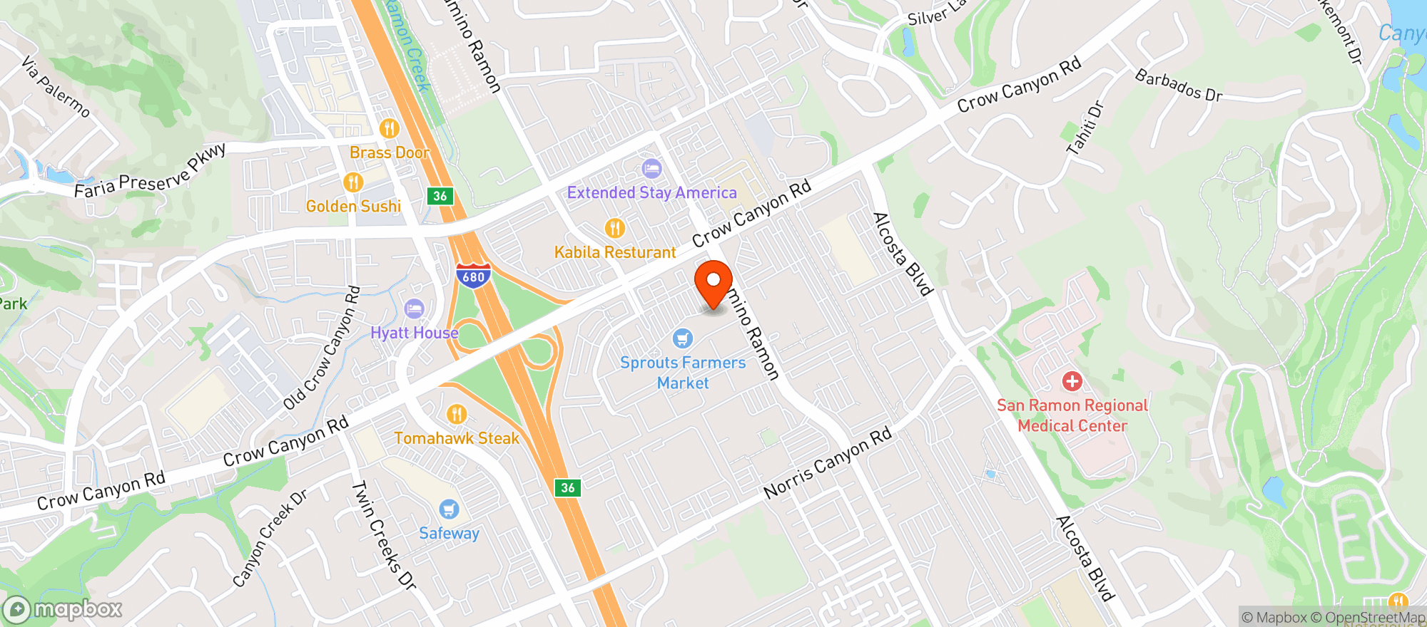 Map showing Total Wine - San Ramon