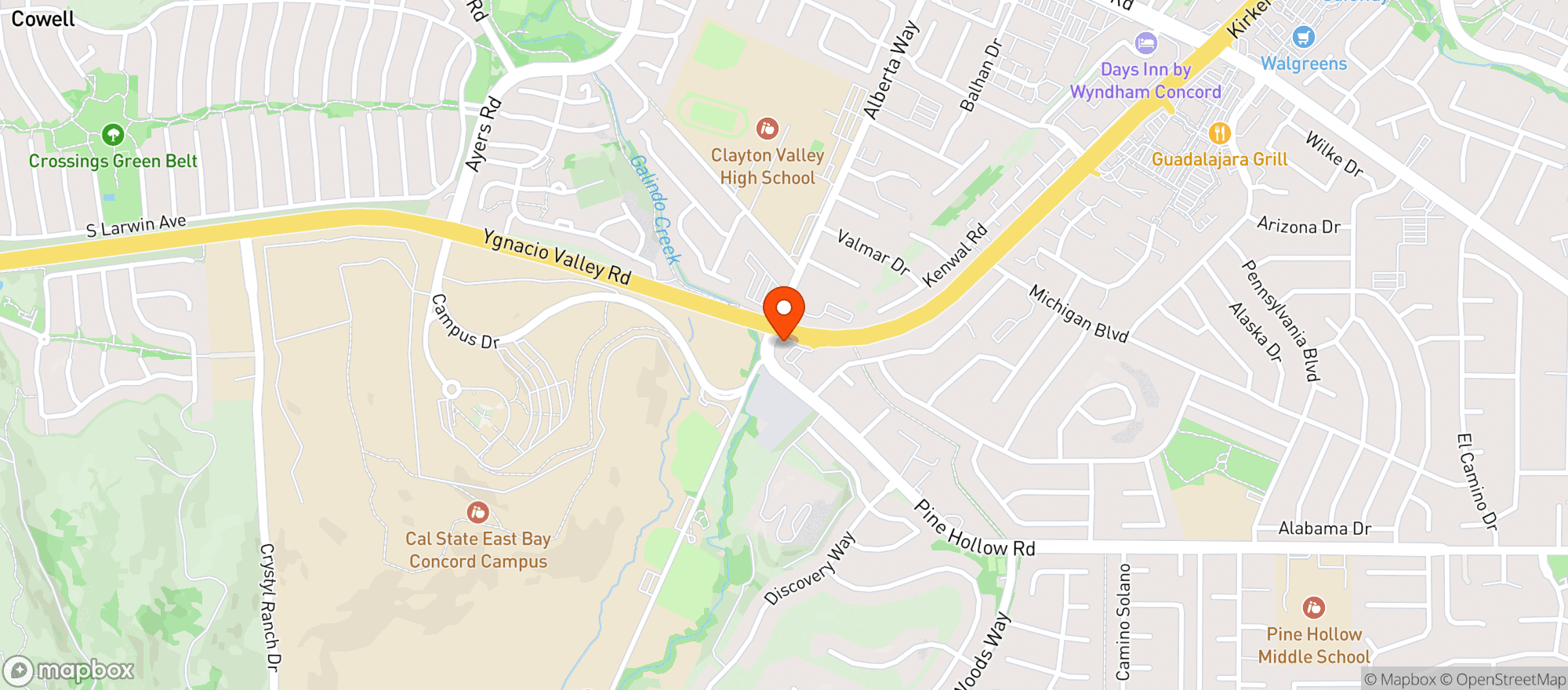 Map showing Circle K