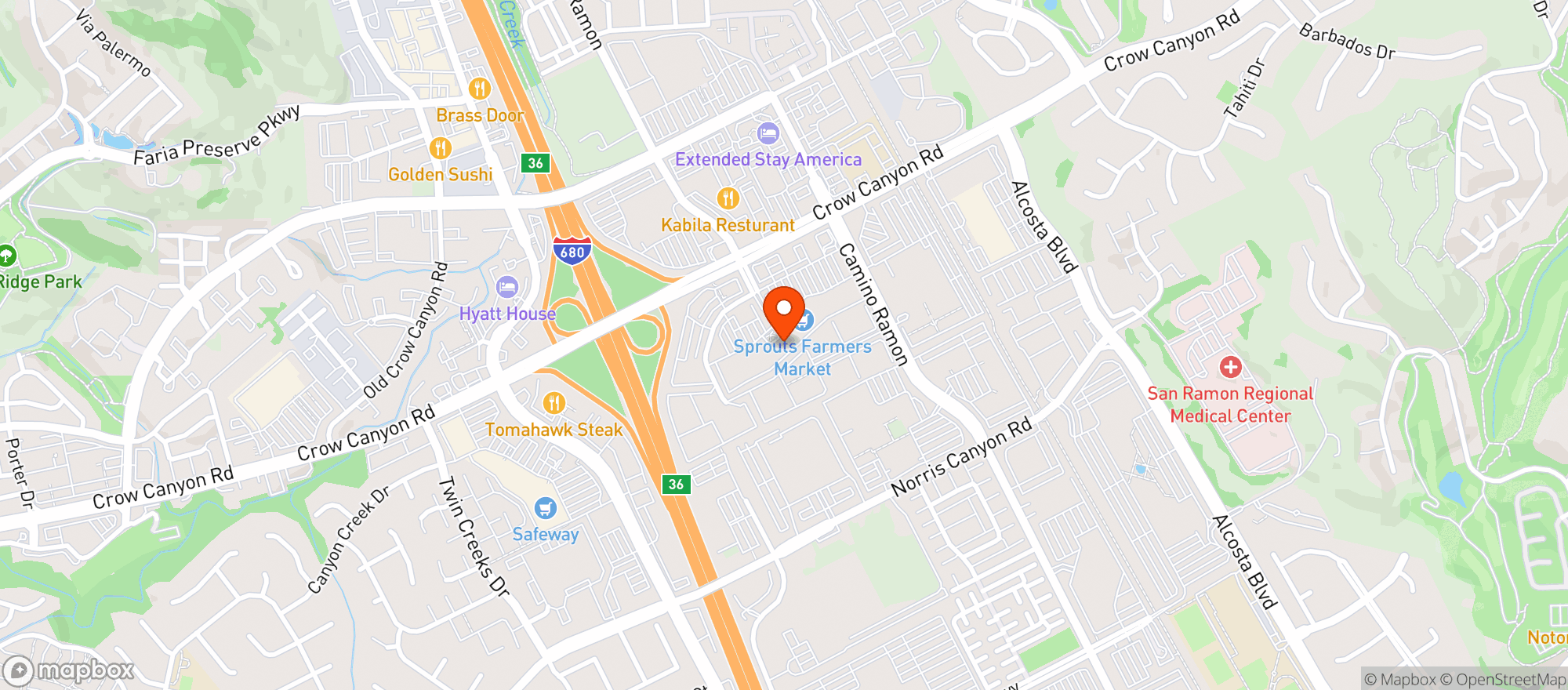 Map showing Gnc