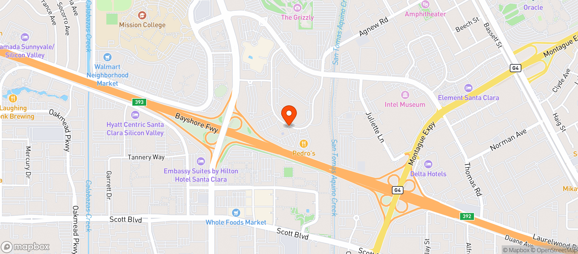 Map showing Birks Restaurant