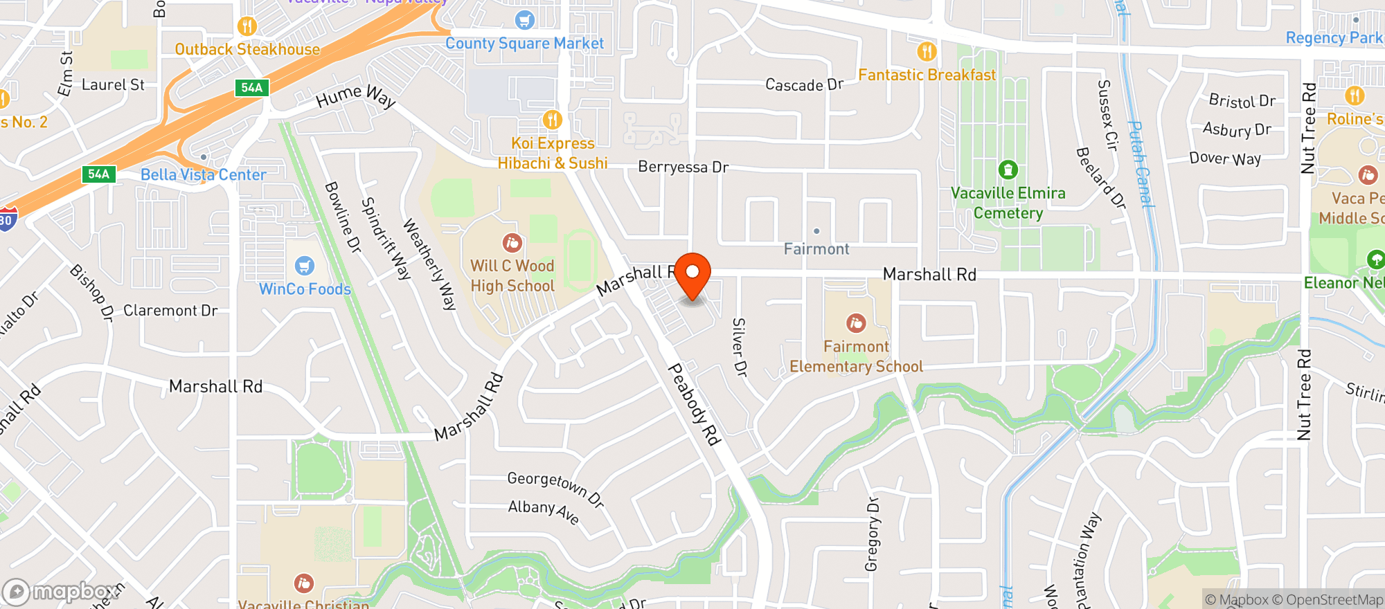 Map showing Fairmont Wines & Spirits