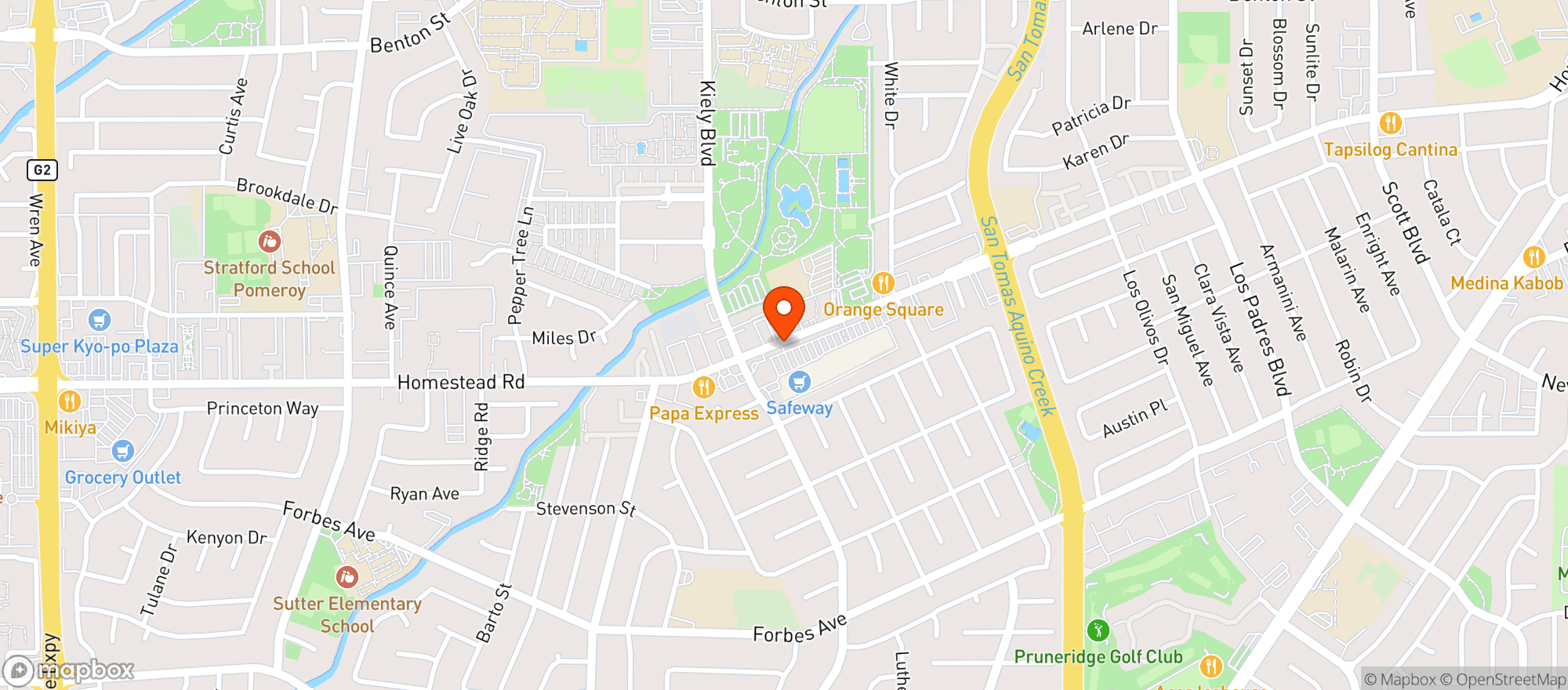 Map showing Safeway
