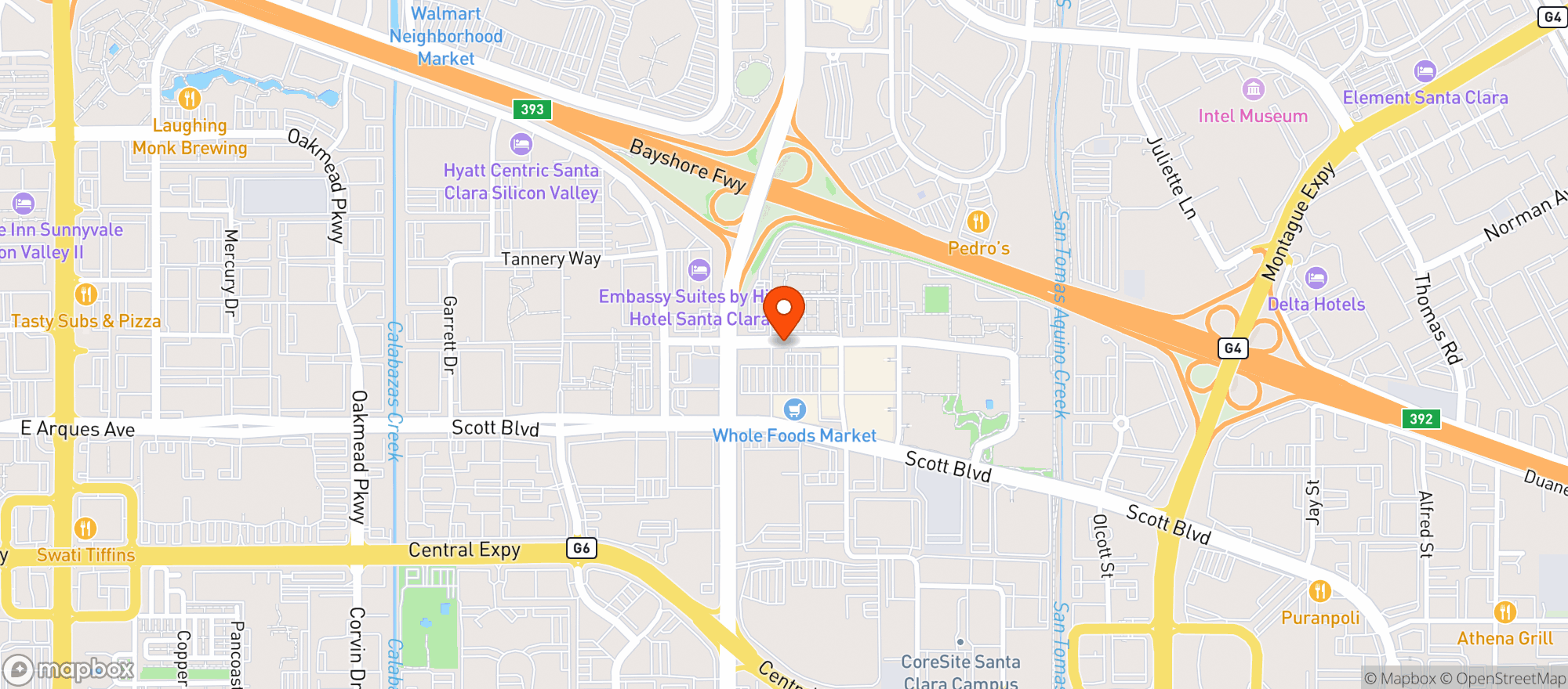 Map showing Whole Foods Market