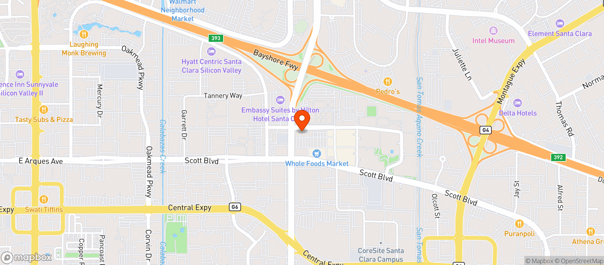 Map showing Eureka Burger