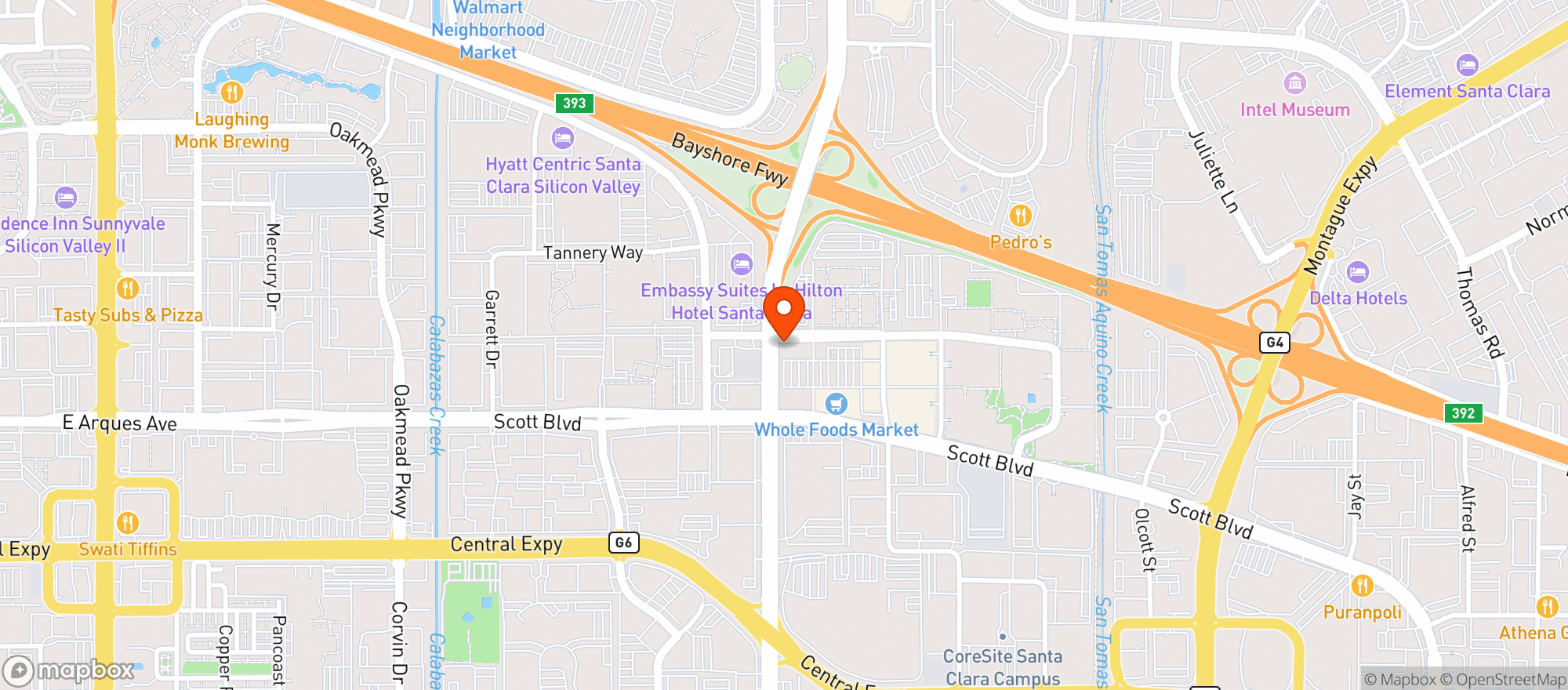 Map showing Flemings Prime Steakhouse