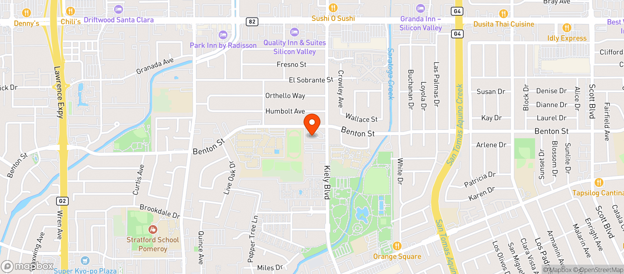Map showing CALI SMOKE SHOP