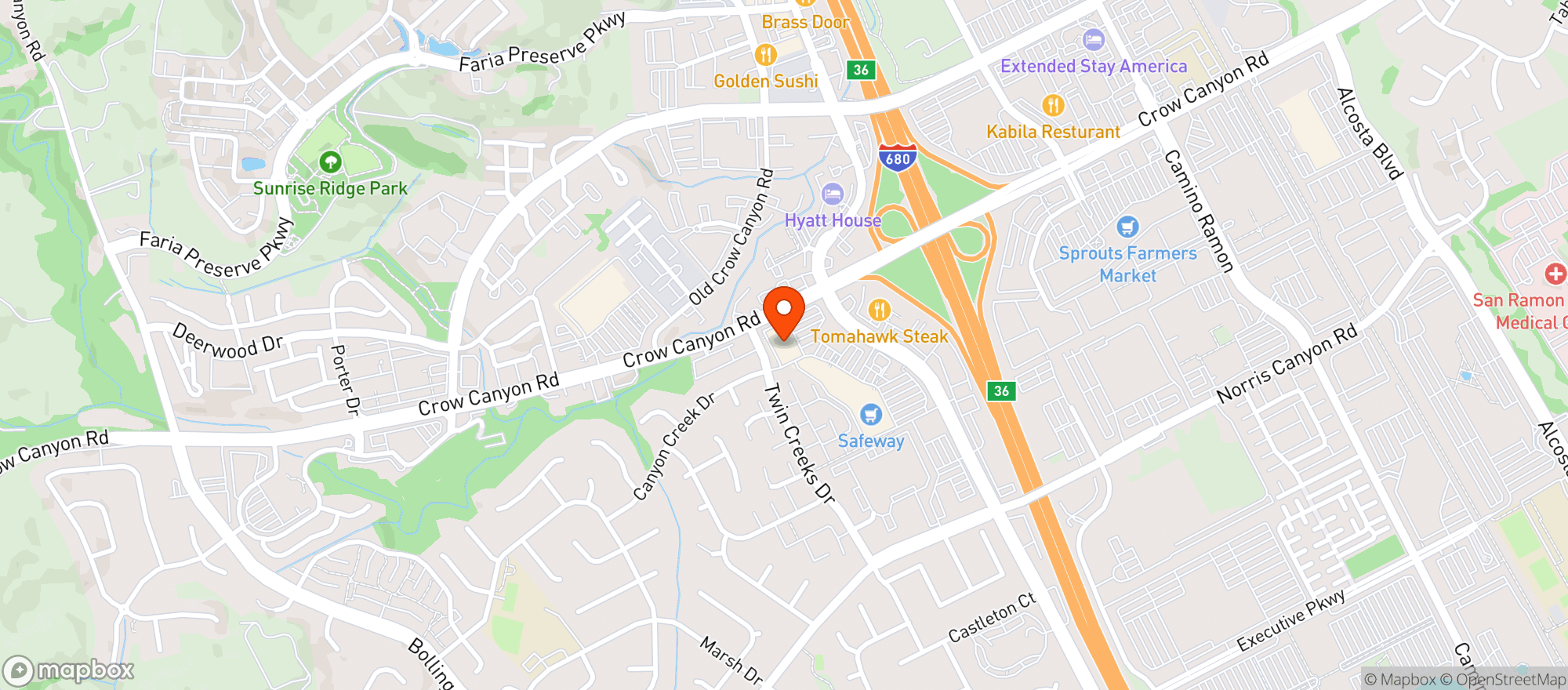 Map showing BevMo
