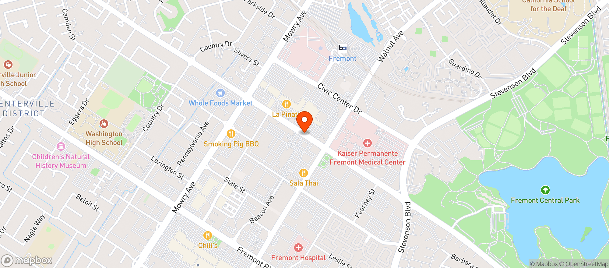 Map showing Raleys