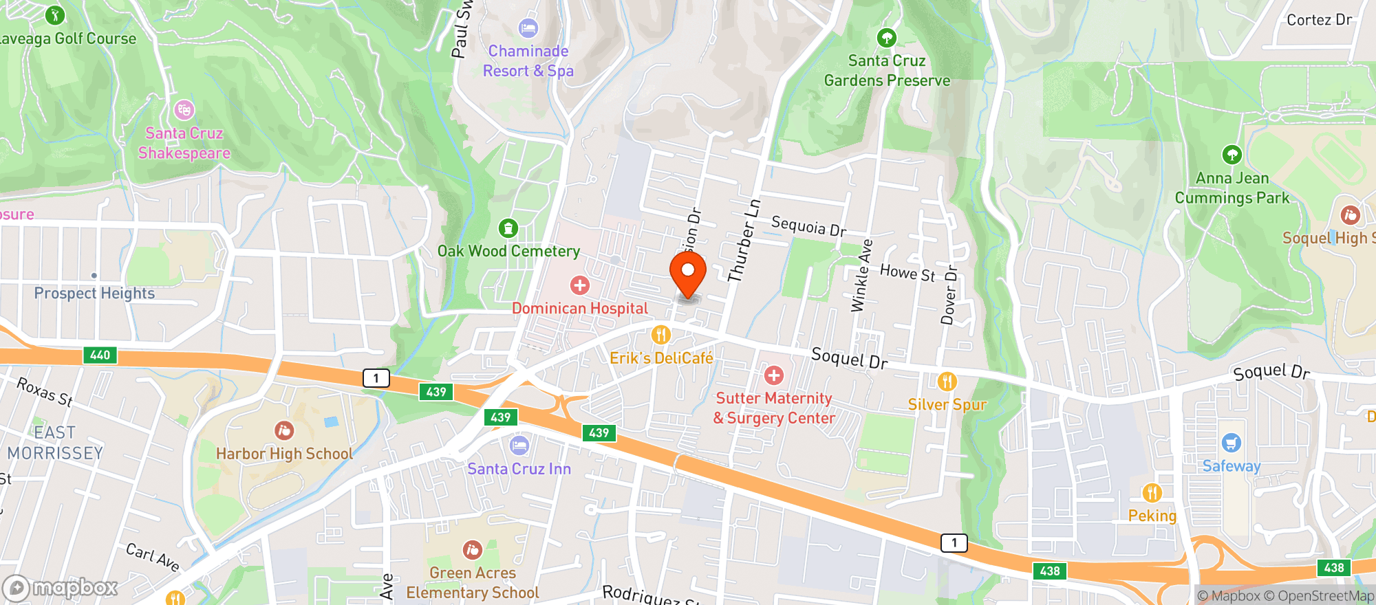 Map showing Garden Liquors & Deli