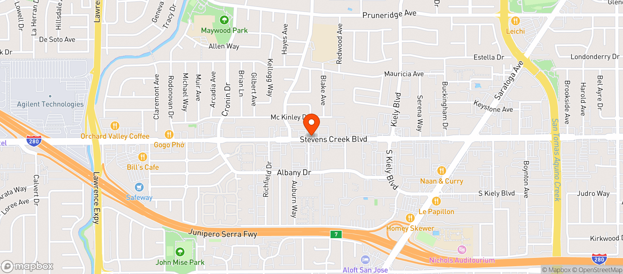 Map showing Woodhams Sports Lounge