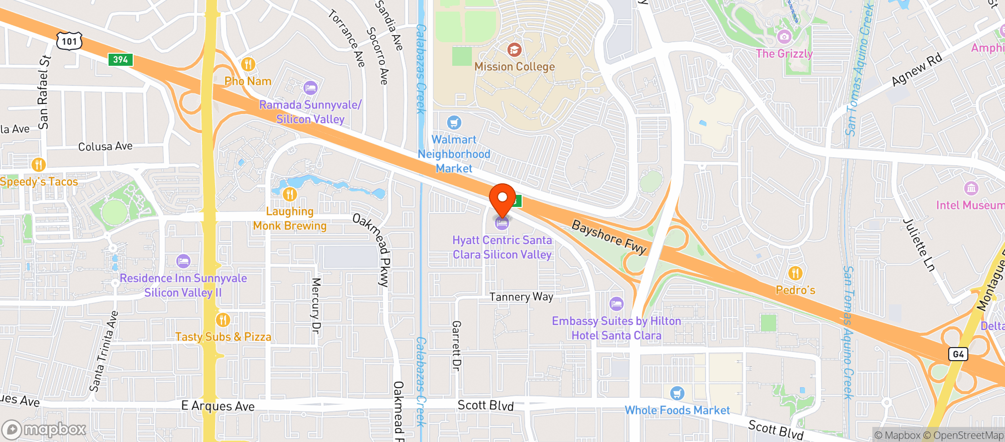 Map showing Plaza Suites