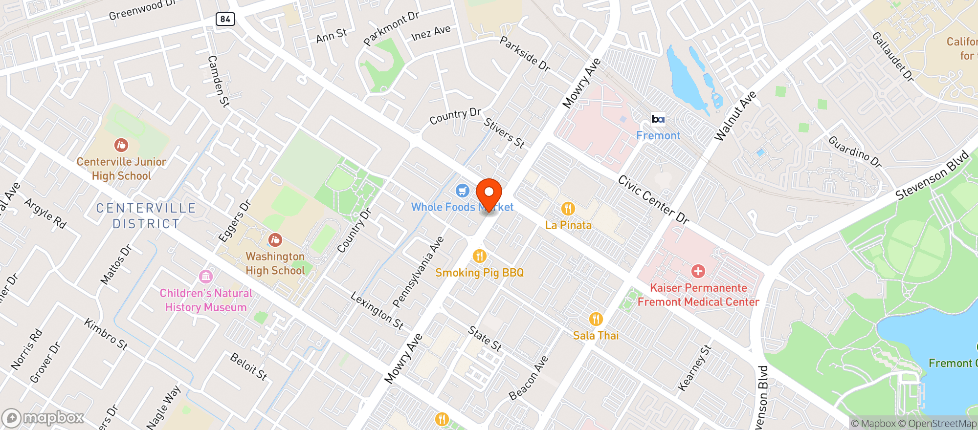 Map showing WHOLE FOODS MARKET