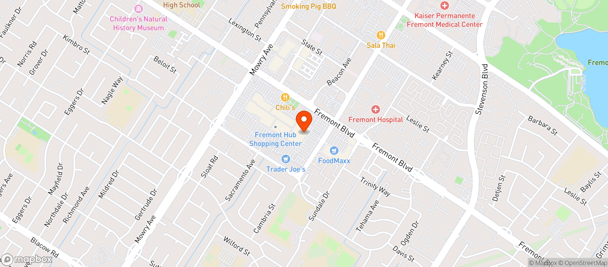 Map showing Target
