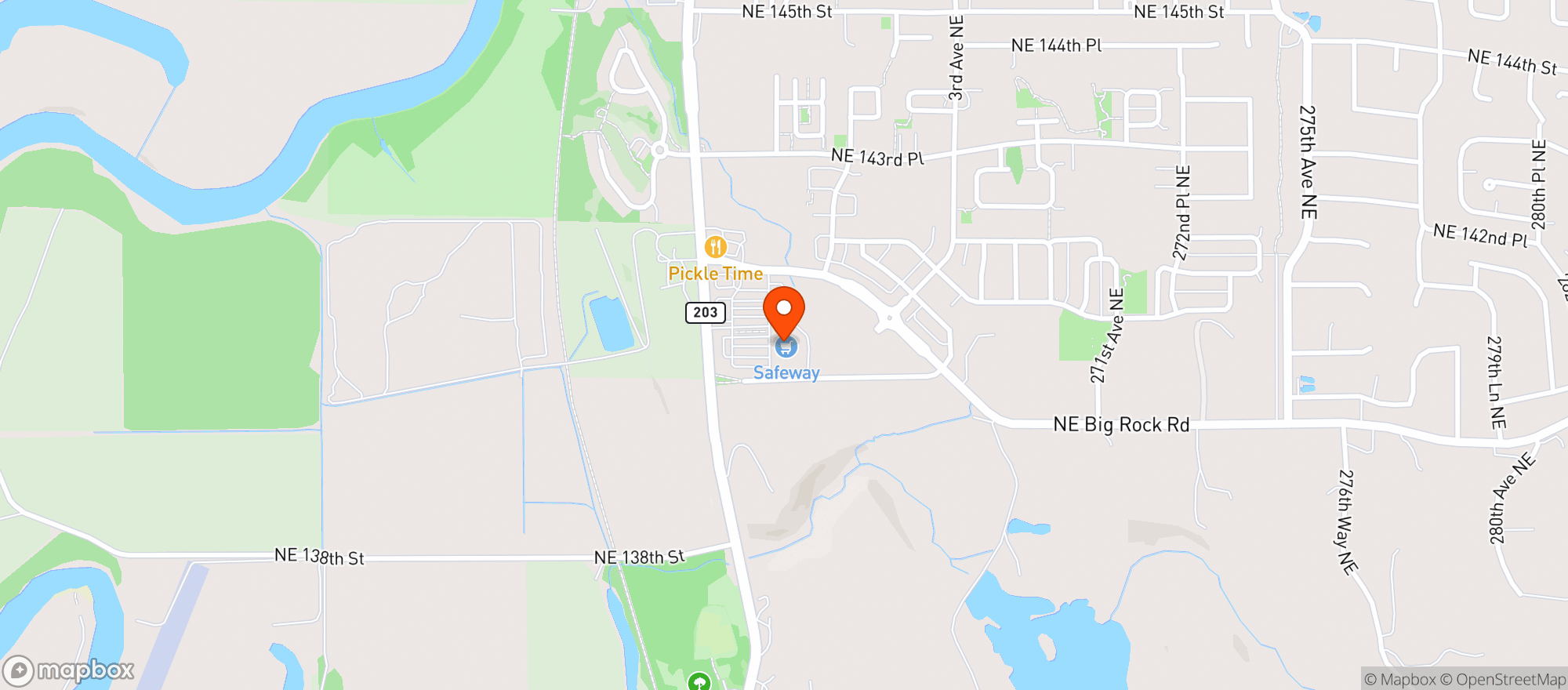 Map showing Safeway