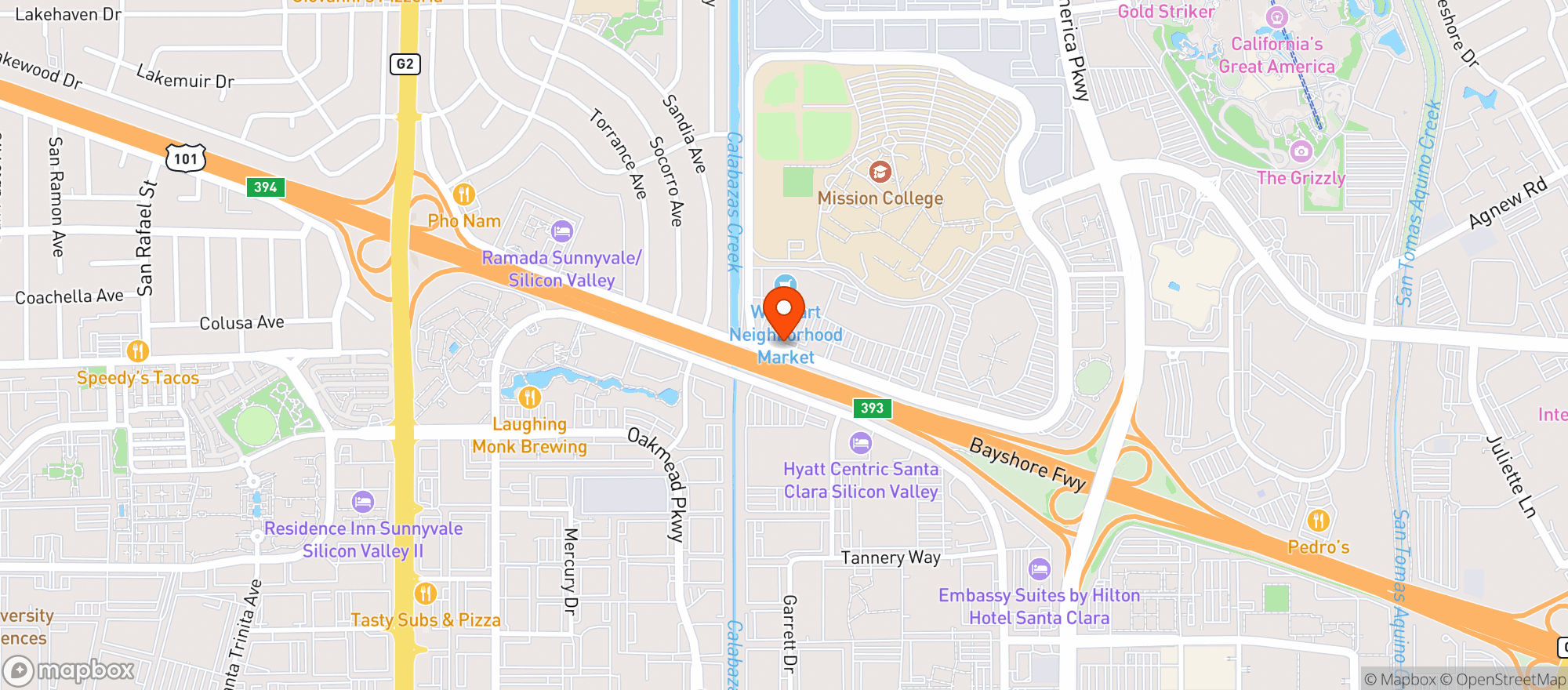 Map showing Walmart Neighborhood Market