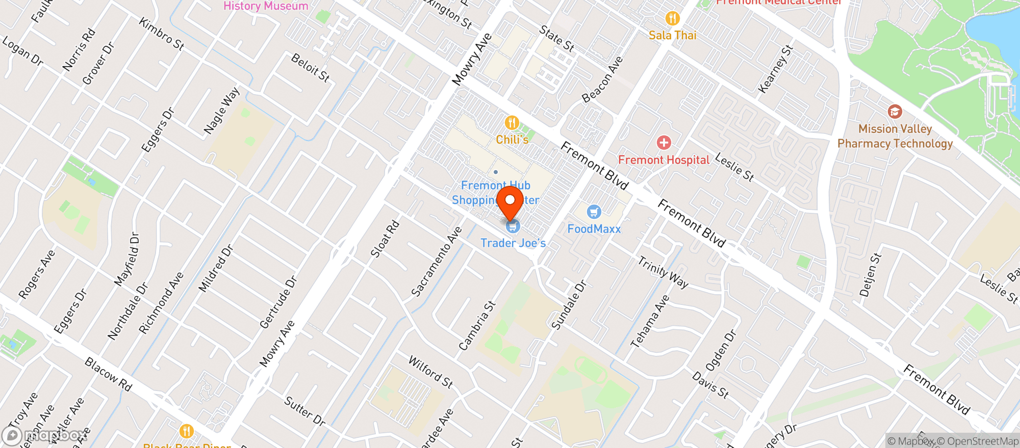Map showing Gnc