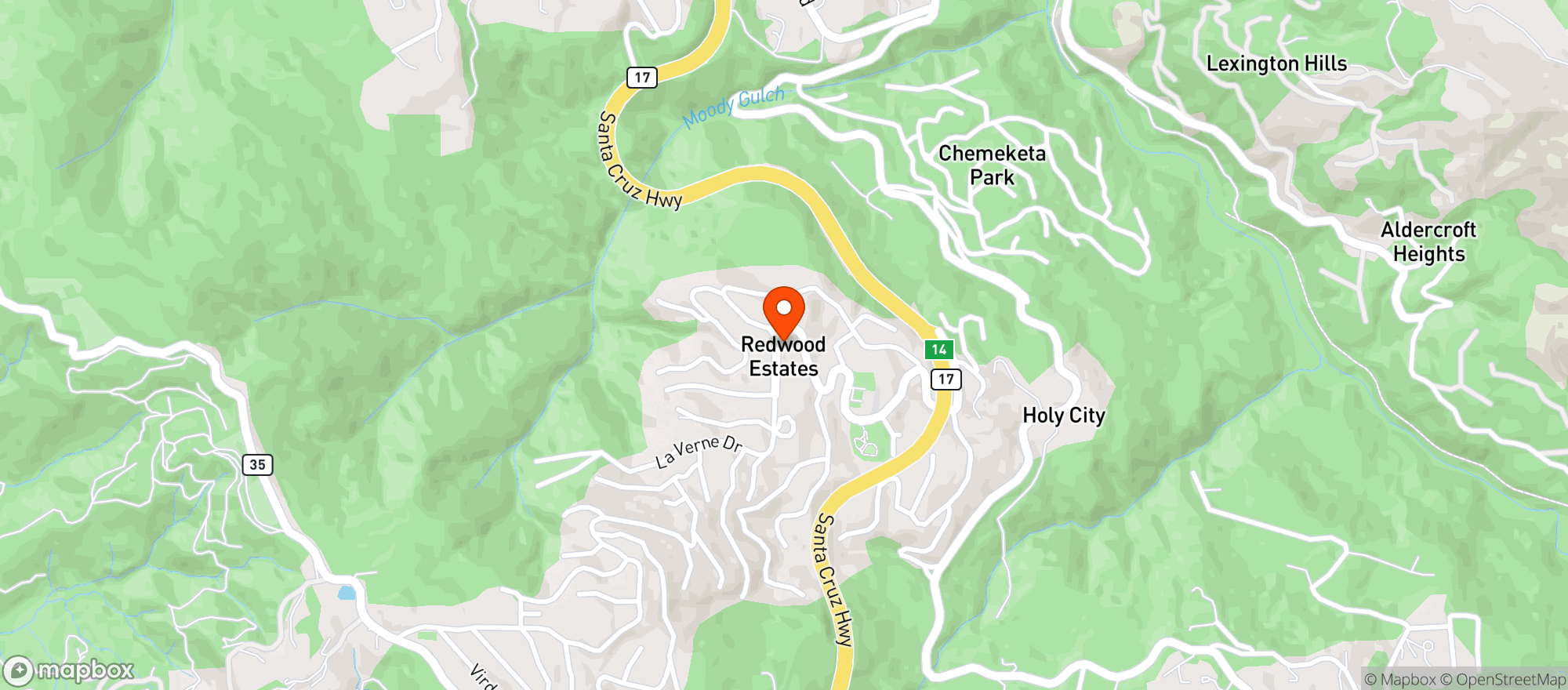 Map showing Redwood Store