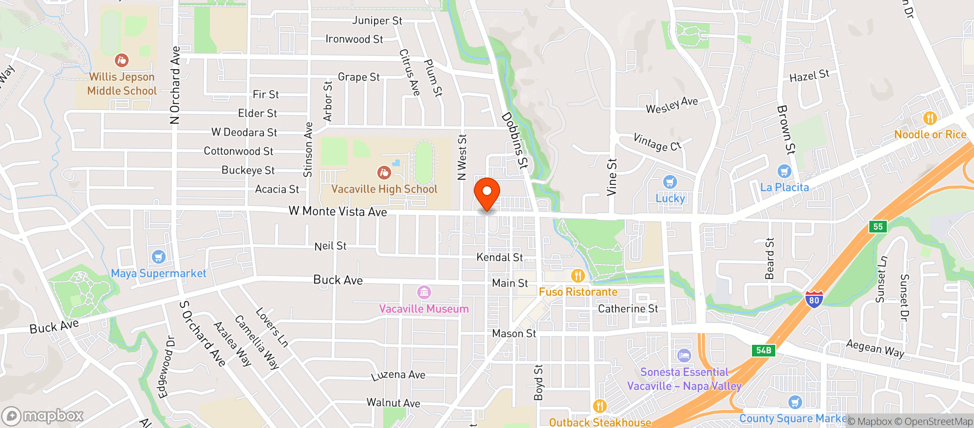 Map showing BevMo