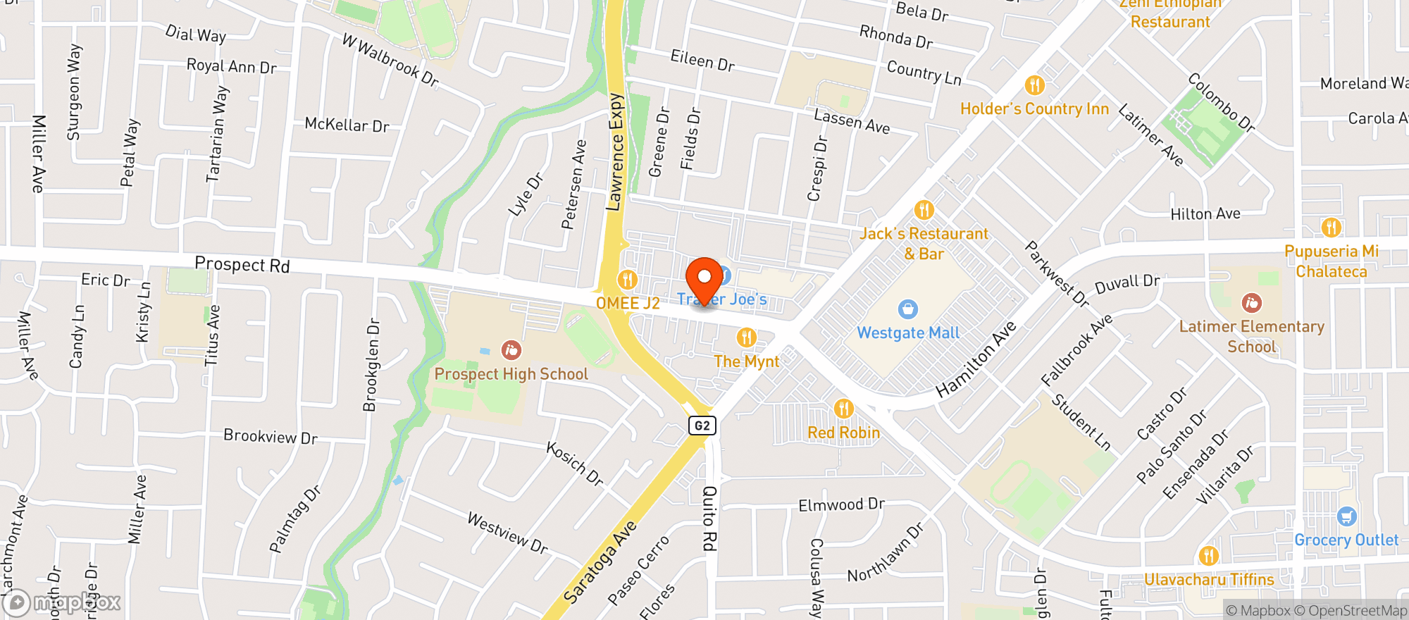 Map showing Trader Joes