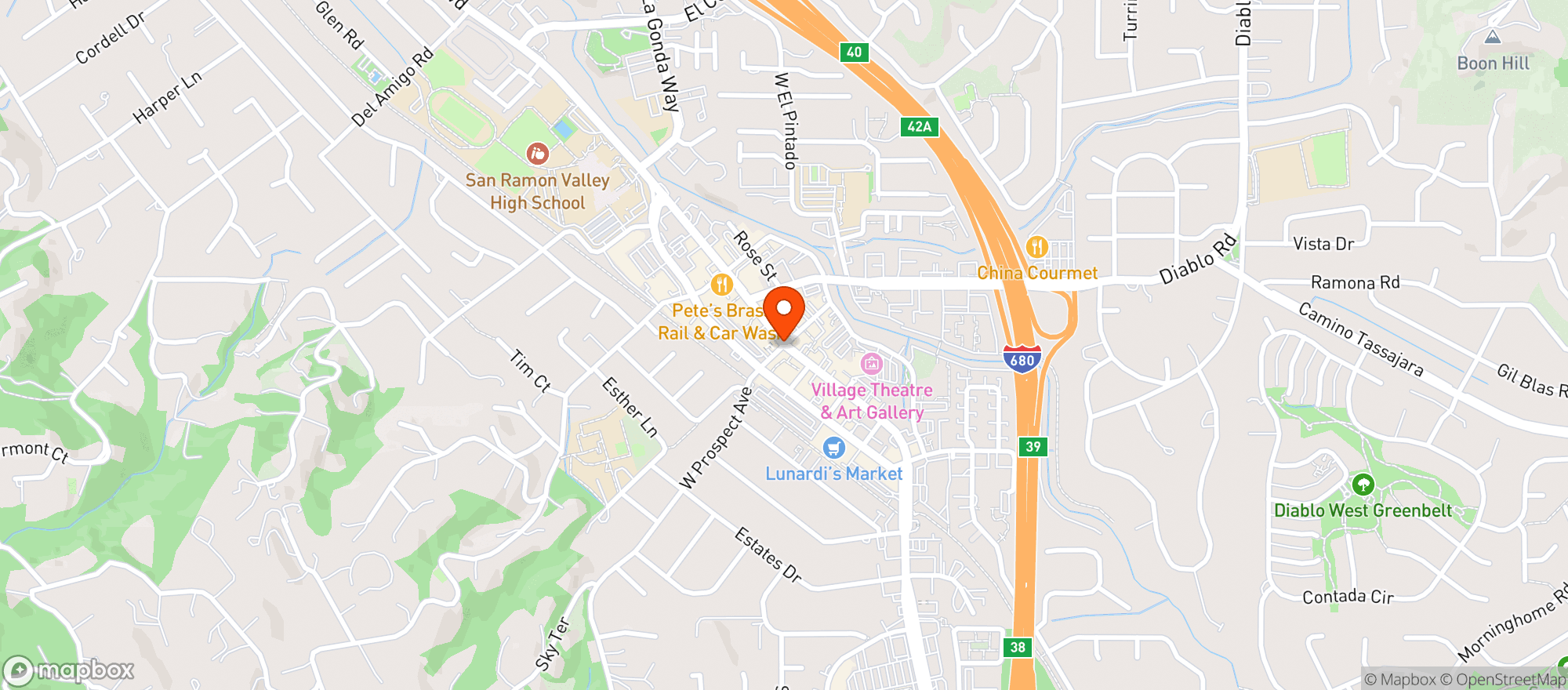 Map showing Danville Brewing Co