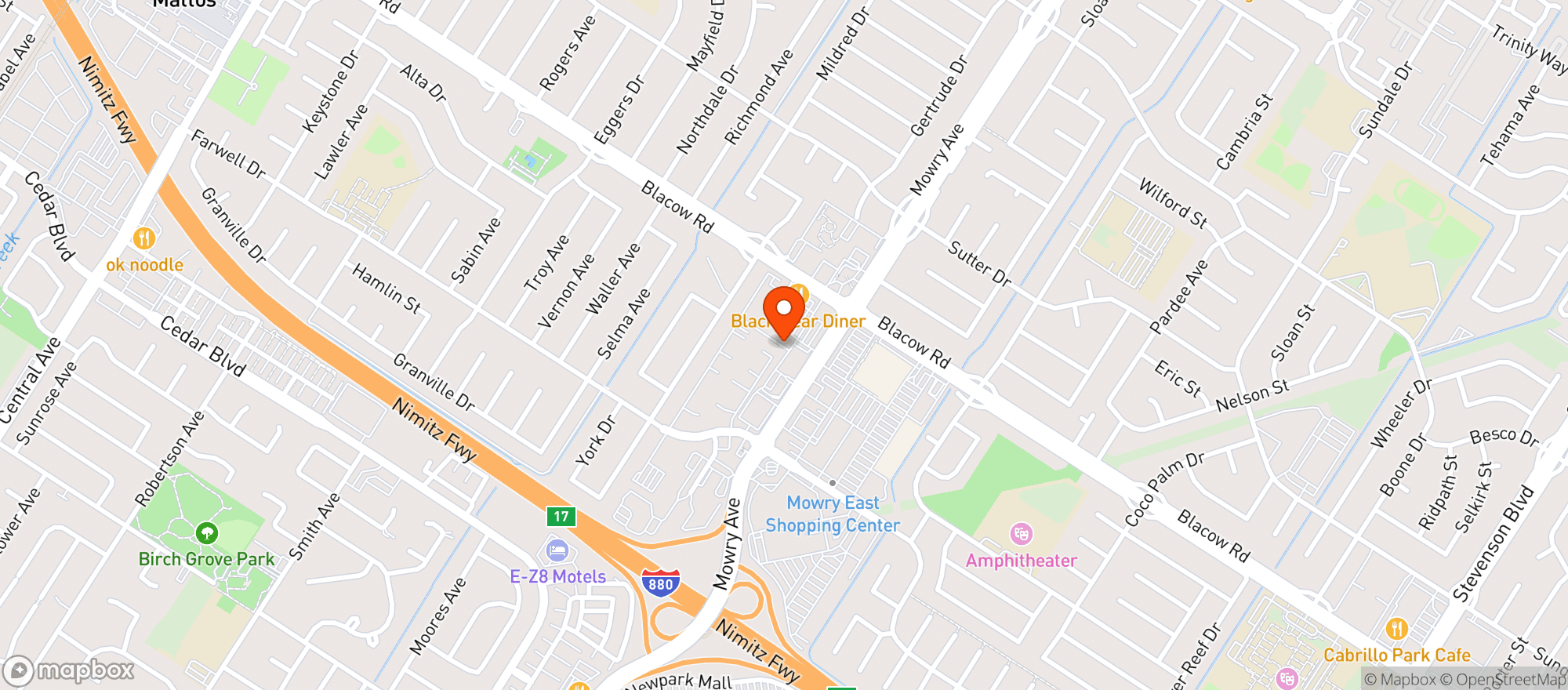Map showing Fremont