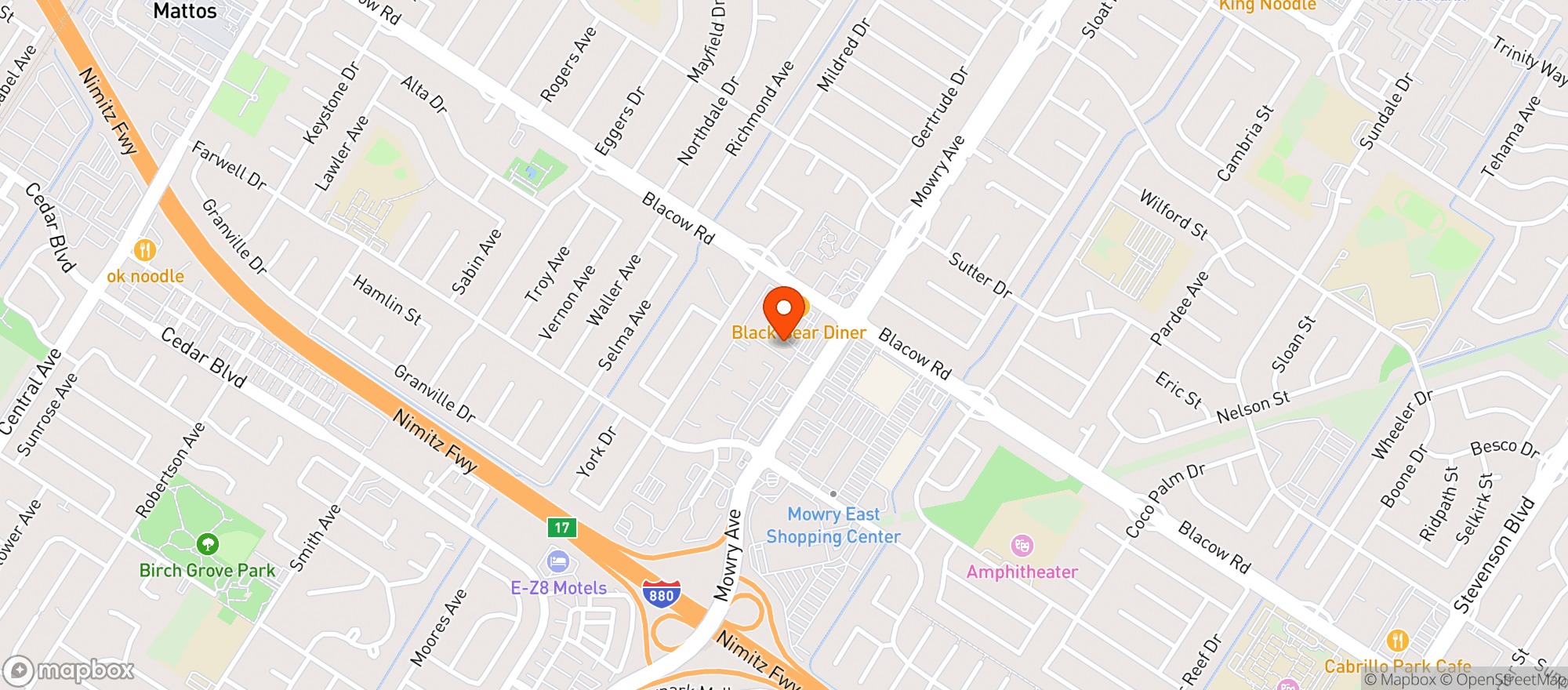 Map showing BevMo