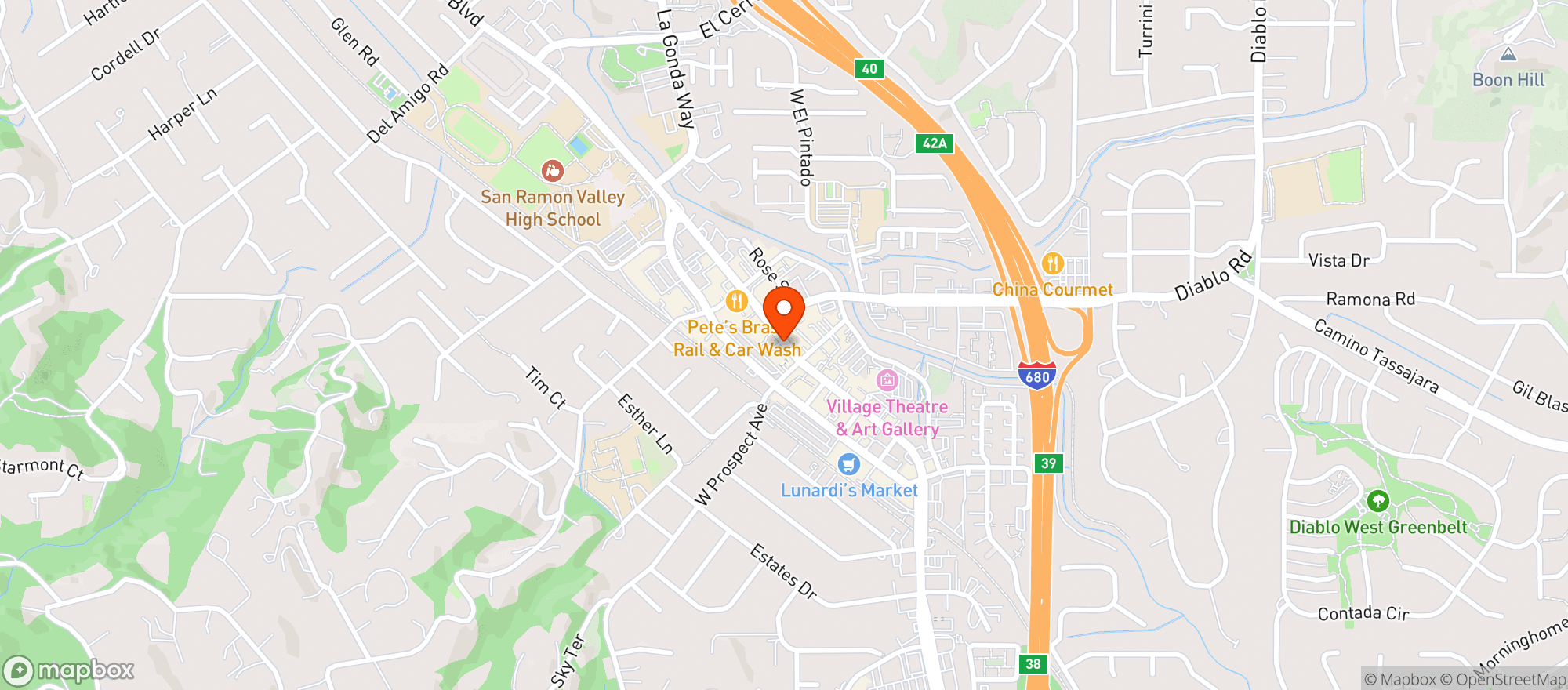 Map showing Revel Kitchen & Bar