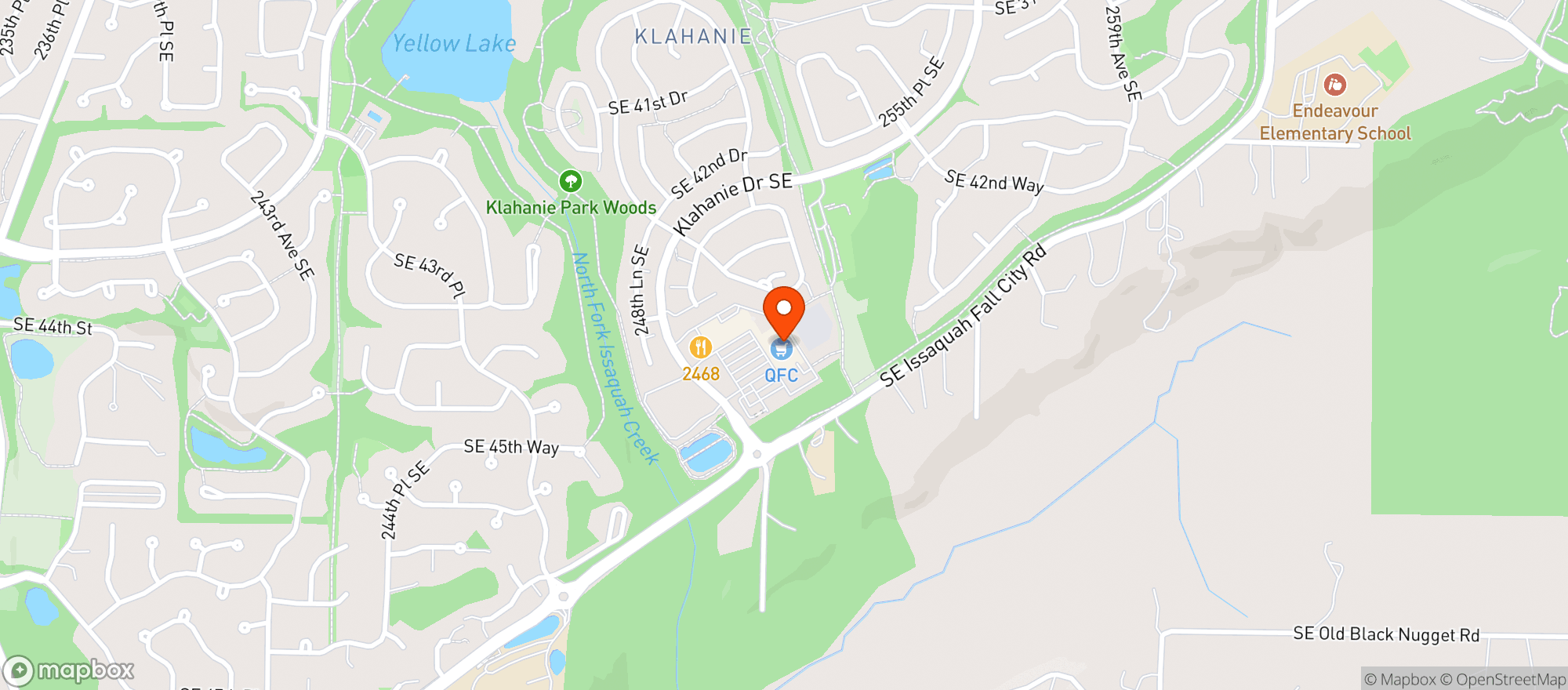 Map showing Qfc
