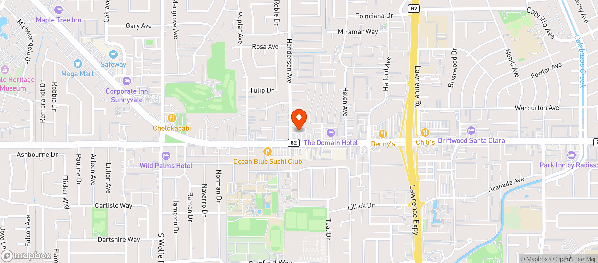 Map showing Sportys Bikini Bar