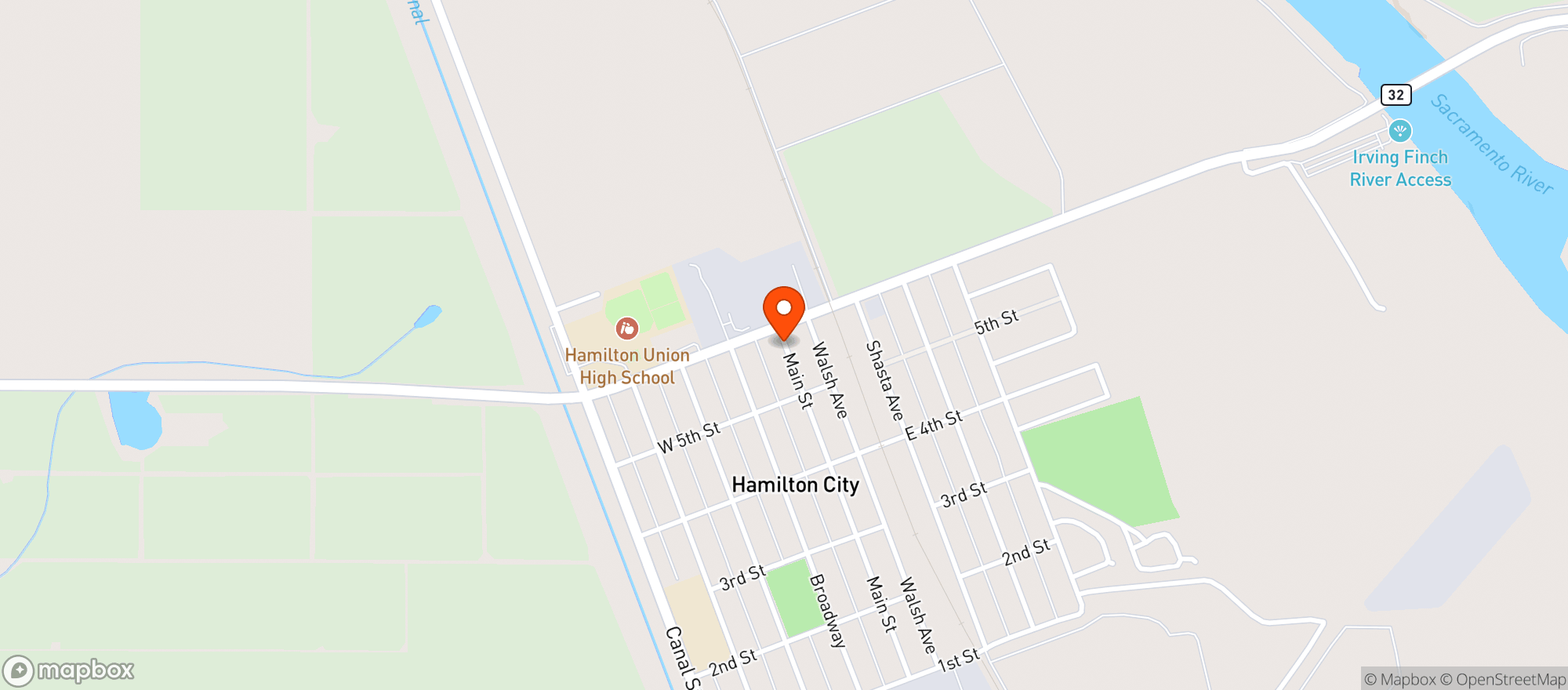 Map showing El Toro Loco