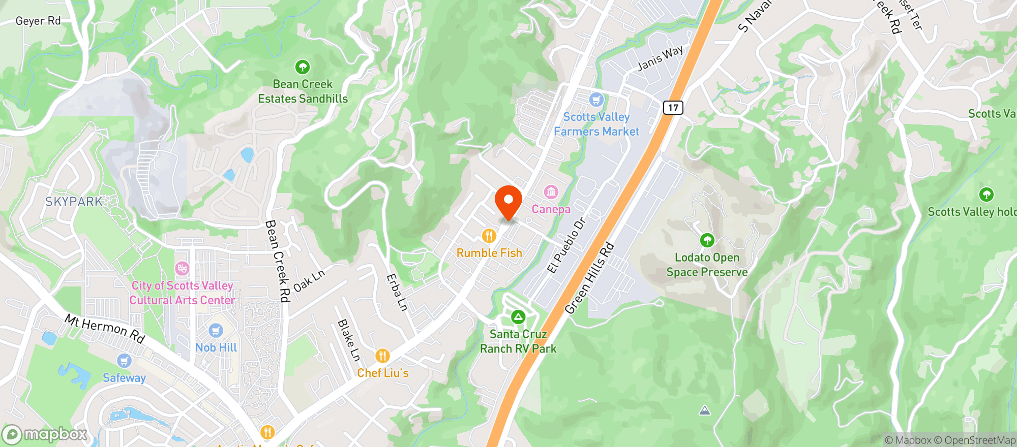 Map showing Leos Liquors