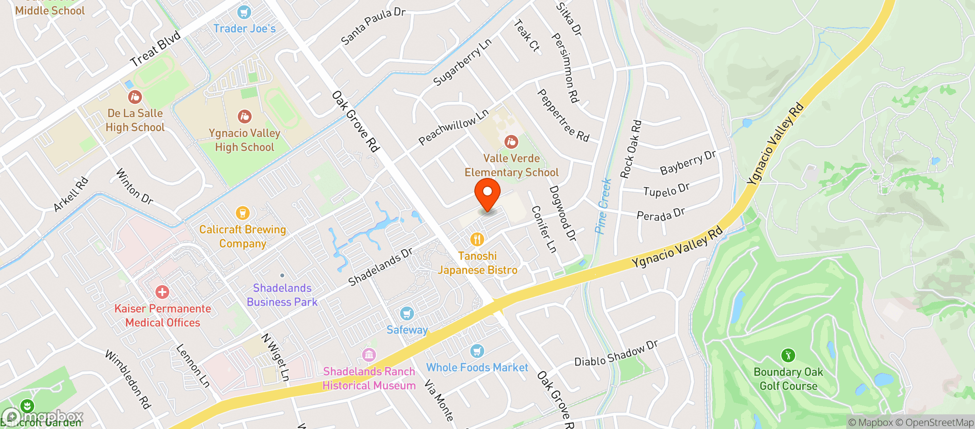 Map showing BevMo