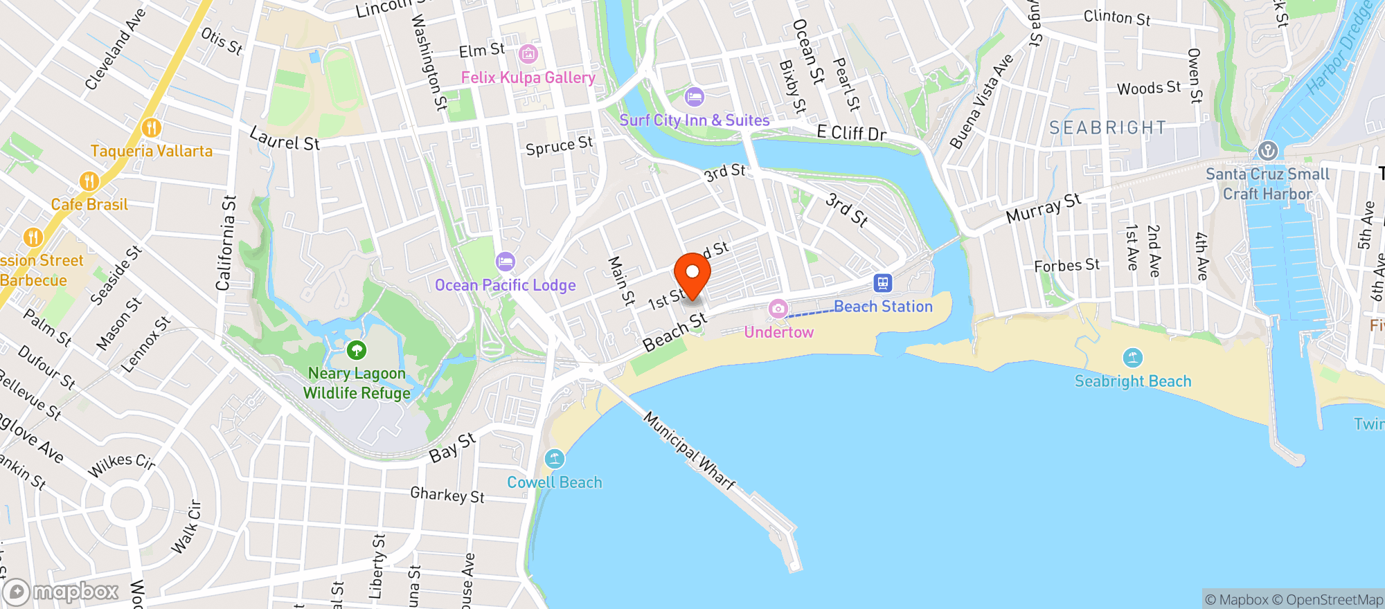 Map showing Boardwalk Bowl