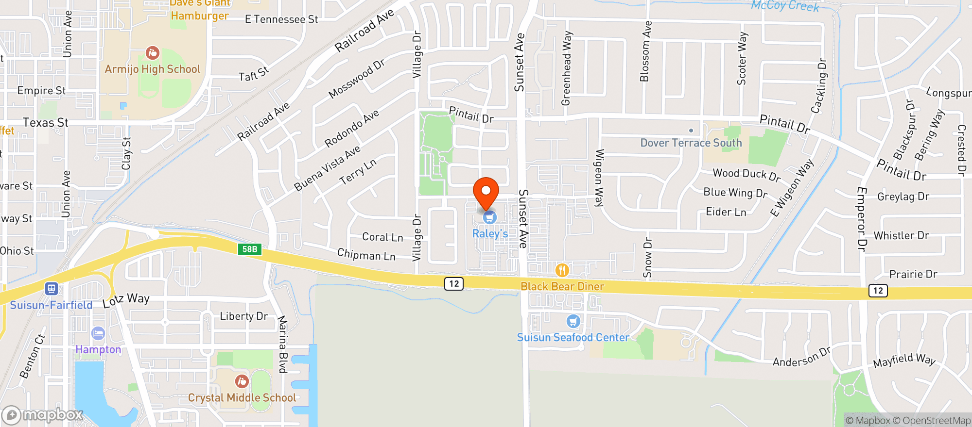 Map showing Raleys (Suisun City) - 002500330