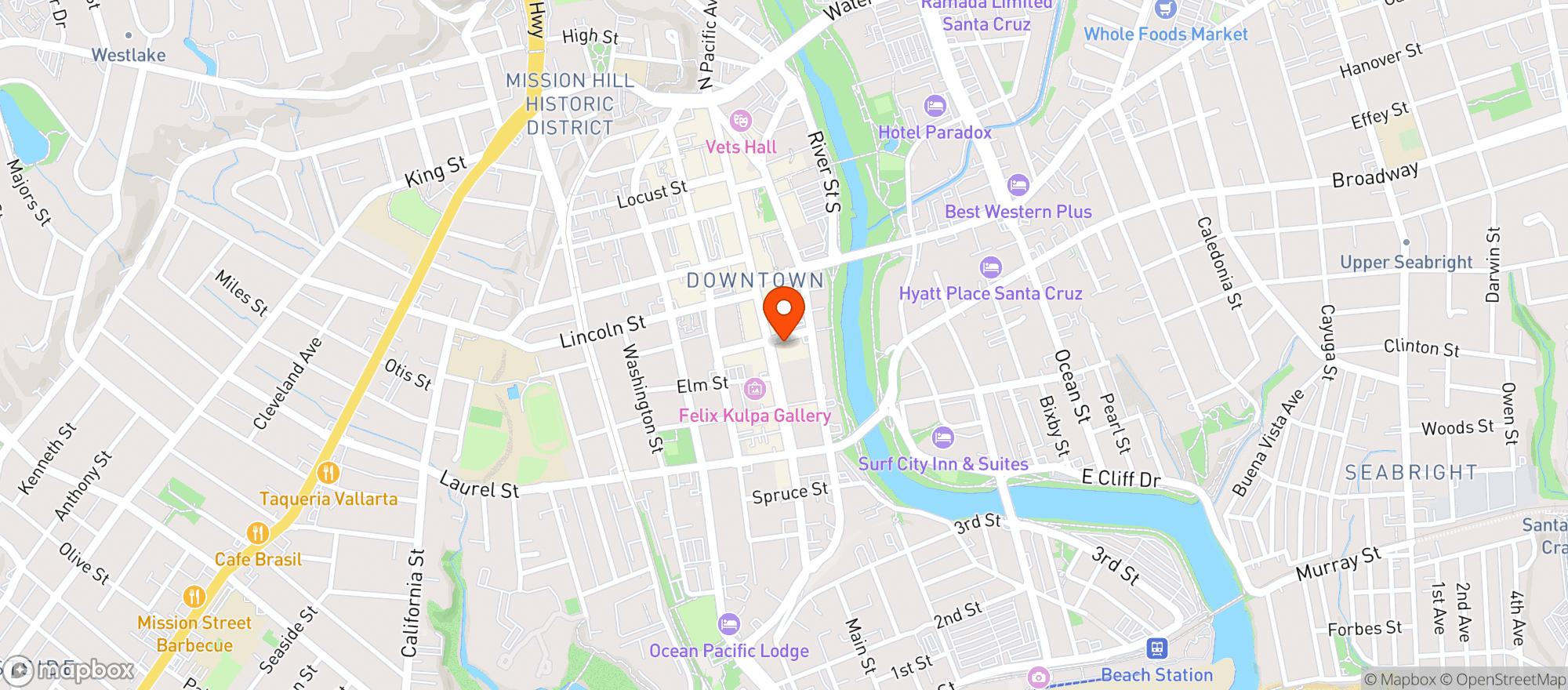 Map showing The Buzz Sushi