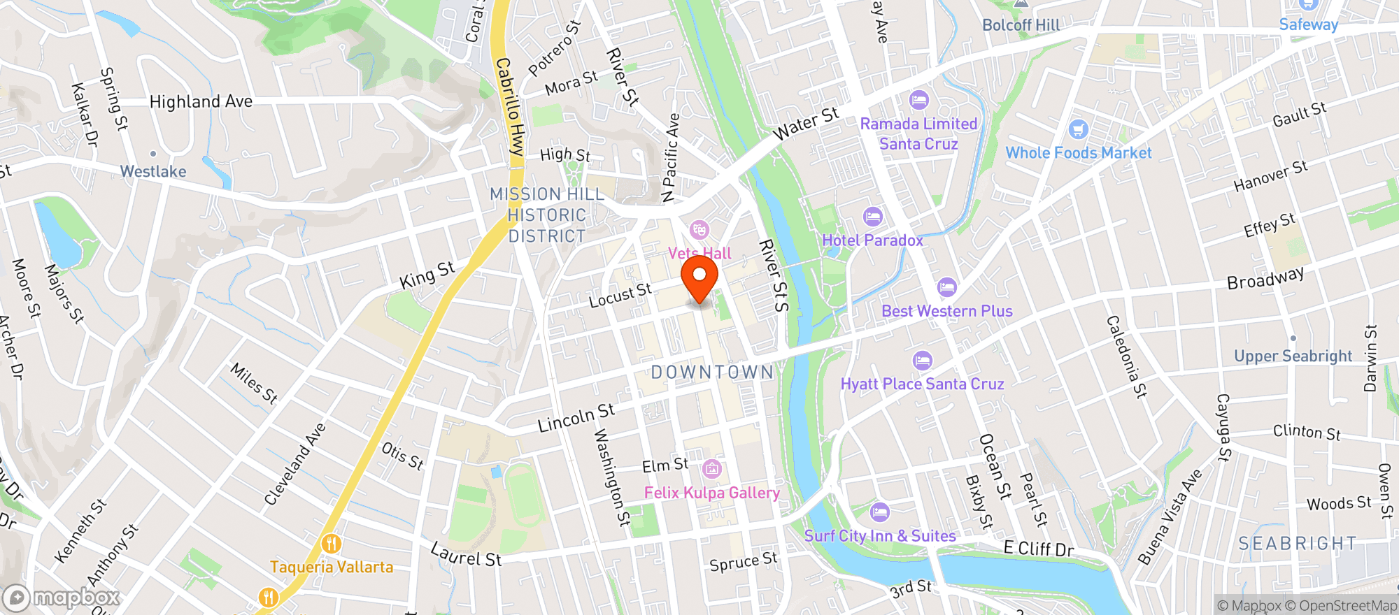 Map showing Botanic and Luxe