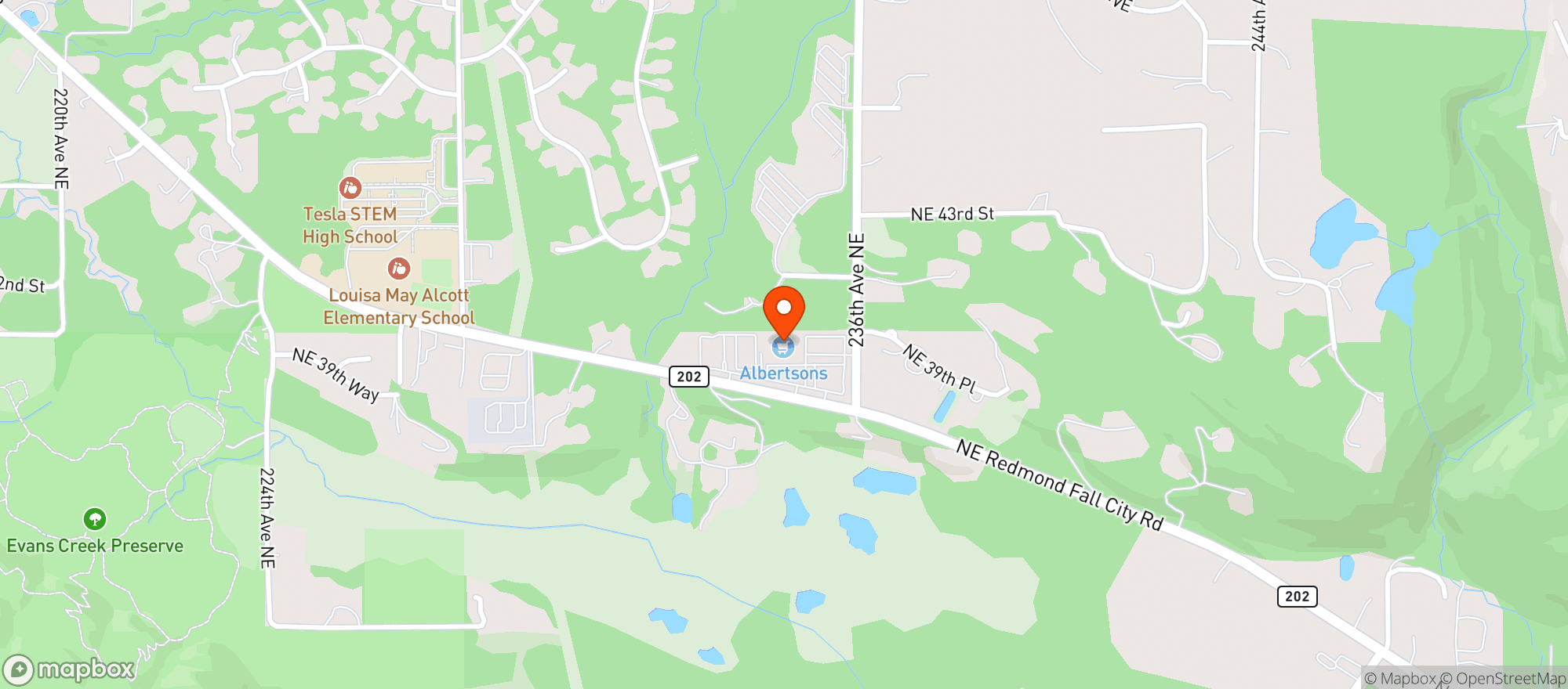 Map showing Albertsons