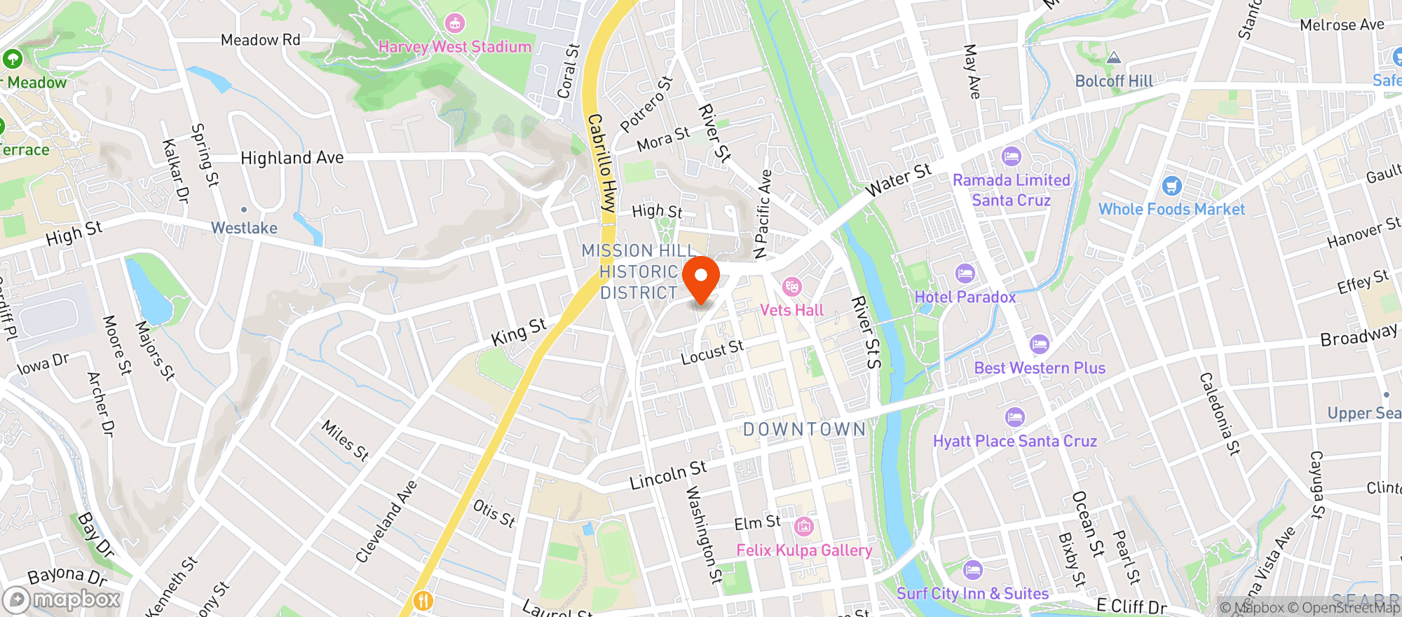 Map showing After Hours
