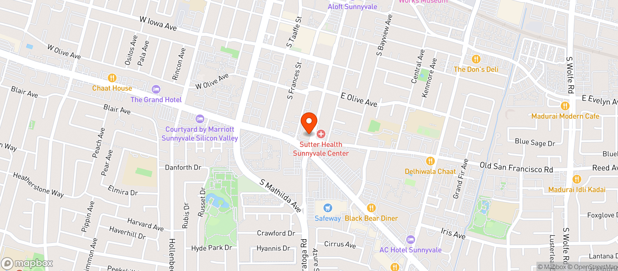 Map showing Walgreens #7080