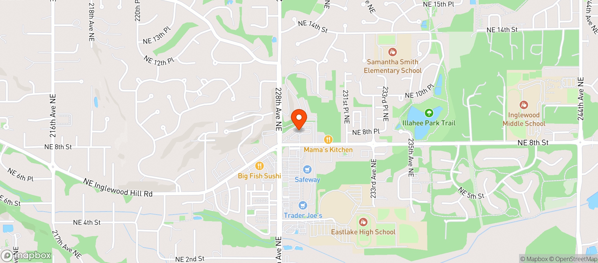 Map showing Sammamish Cafe & Spirit