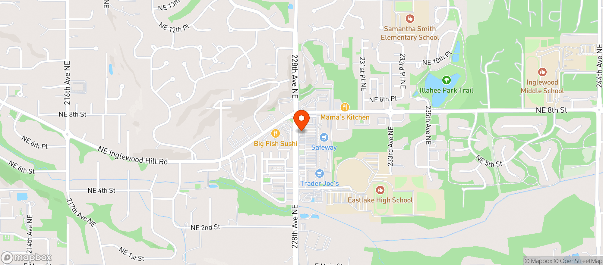 Map showing Pine Lake Ale House
