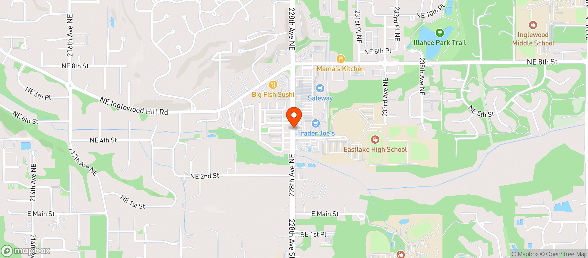 Map showing Safeway