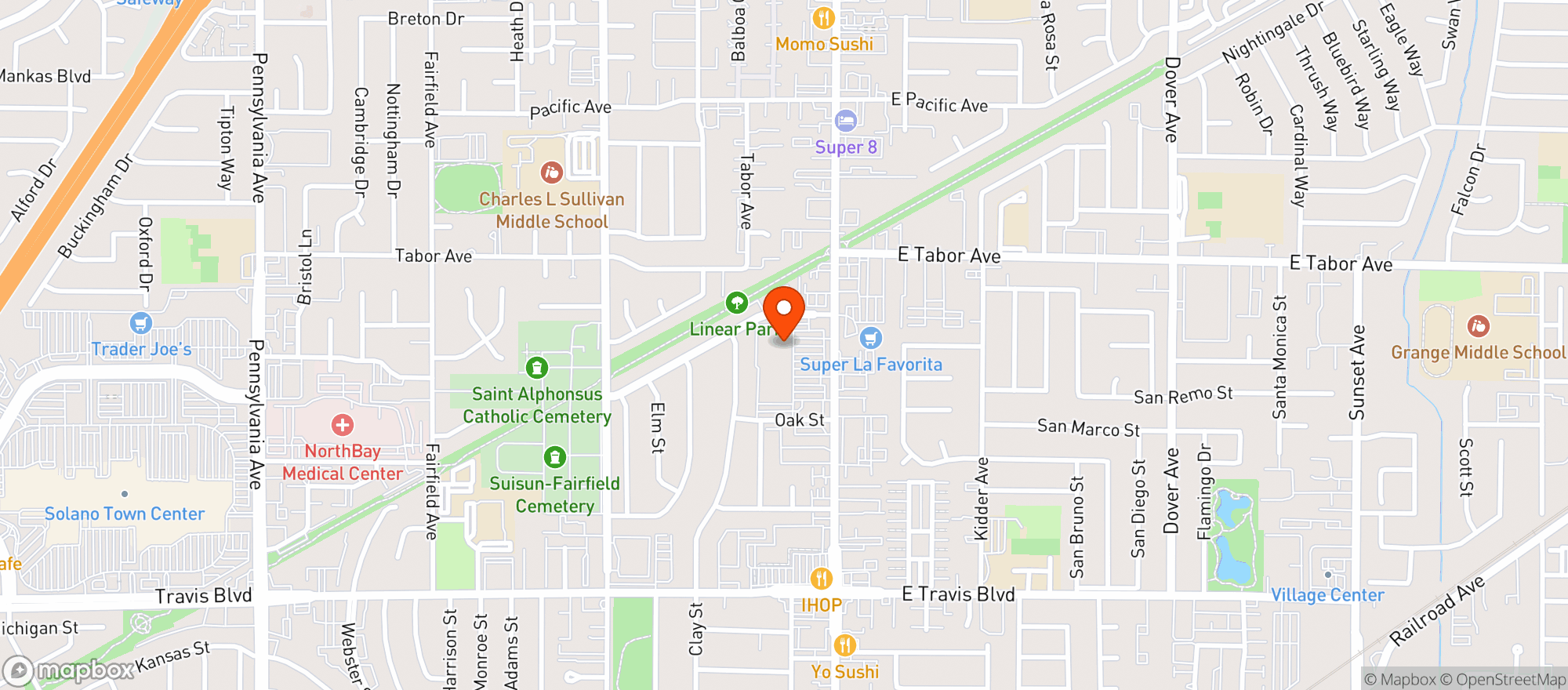Map showing Food 4 Less #17